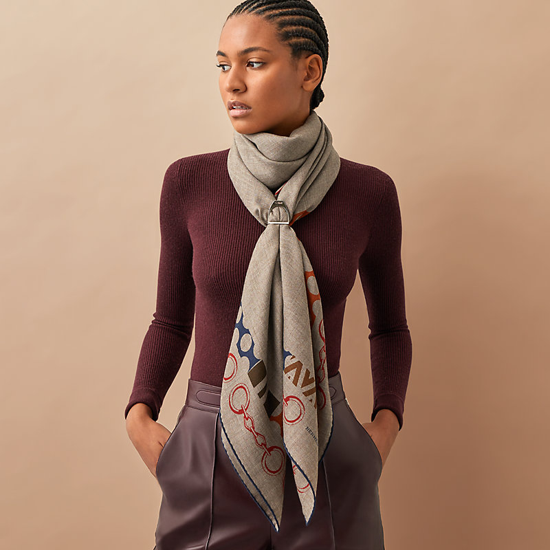 Liste en Chaines shawl 140 | Hermès Singapore